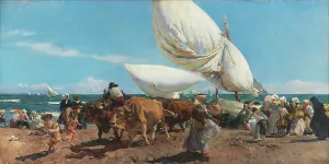 Fishermen Prints: The Return from the Fishing, 1898. Creator: Sorolla y Bastida, Joaquin (1863-1923)