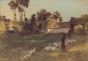 Barn Prints: The Return of the Geese, 19th or early 20th century. Creator: Leon-Augustin Lhermitte