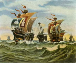 Capture Gallery: Return of the Hamburg fleet after the defeat of the Victual Brothers, 1401, (1936)