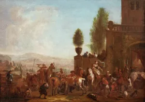 Nivaagaard Collection Prints: The Return of a Hunting Party, after 1733. Creator: Unknown