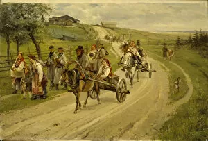 The Return journey from the market, 1883. Artist: Pryanishnikov, Illarion Mikhailovich (1840-1894)
