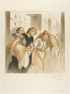 Chore Gallery: The Return from the Laundry, 4415. Creator: Theophile Alexandre Steinlen