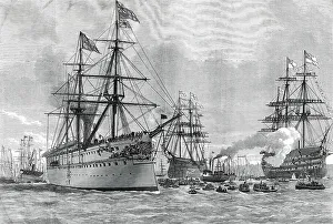 Welcoming Party Prints: Return of the Prince of Wales: the Serapis coming alongside the Jetty at Portsmouth
