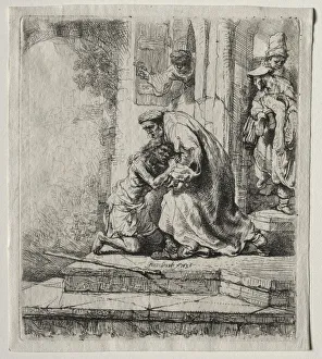 1606 1669 Prints: Return of the Prodigal Son, 1636. Creator: Rembrandt van Rijn (Dutch, 1606-1669)