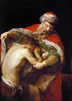 Destitution Gallery: Return of the Prodigal Son, 1773. Artist: Batoni, Pompeo Girolamo (1708-1787)