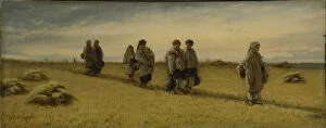 The Return of the Reapers from the Field in the Ryazan province, 1874. Artist: Perov, Vasili Grigoryevich (1834-1882)