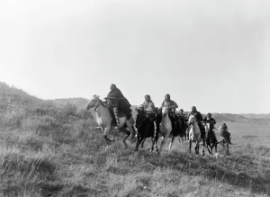Scouts Prints: Return of scouts-Cheyenne, C1910. Creator: Edward Sheriff Curtis