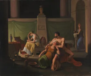 Washing Feet Prints: The Return of Ulysses. Scene from Homer´s Ulysses, 1812. Creator: CW Eckersberg