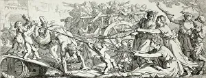 Vien Joseph Marie I Prints: Return from the Vineyards, plate three of four from Le Travaux de la Vendange