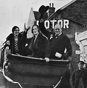 Tucker Prints: Returned for Epping Mrs. Churchill and daughter Diana share happiness and victory