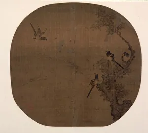 1127 1279 Prints: Returning Birds and Old Cypress, late 12th - early 13th Century. Creator: Unknown