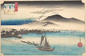 Returning Geese at Katada, ca. 1832. ca. 1832. Creator: Ando Hiroshige