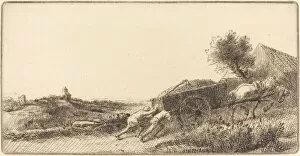 Returning Collection: Returning with the Hay (Rentrant le foin). Creator: Alphonse Legros