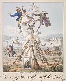 Collapsed Collection: Returning Justice lifts aloft her Scale, 1821