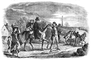 Returning from Market, a Scene in the County of Kilkenny - drawn by E. Fitzpatrick, 1857. Creator: Unknown