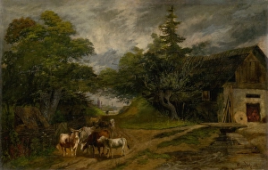 Return Prints: Returning from Pasture, 1886. Creator: Ludovit Cordak