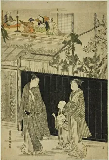 Spike Prints: Returning from a Poetry Gathering, Japan, c. 1785 / 89. Creator: Kubo Shunman