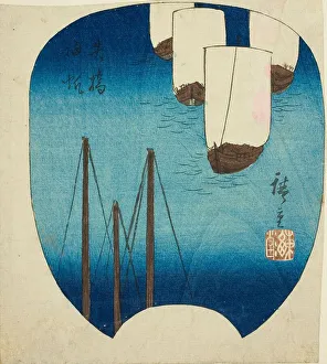 Section Prints: Returning Sails at Yabase (Yabase kihan)