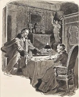 Lamplight Prints: The returning son, around 1890. Creator: Joseph Eugen Horwarter