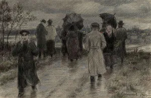Smirnov Boris Vasilievich Prints: Returning from an Unsuccessful Picnic in the Taiga