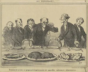 Scholars Prints: Réunion de Savants se proposant... 19th century. Creator: Honore Daumier