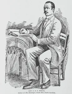 Newspaper Editor Prints: Rev. C.P.T. White; Editor of The Messenger