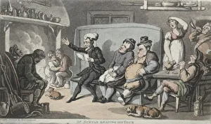 Thomas Rowlandson British Prints: The Rev. Dr. Syntax Reading his Tour. Creator: Thomas Rowlandson (British, 1756-1827)
