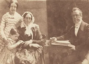 Hill David Octavius Prints: Rev Ebenezer Miller and family, 1843-1847. Creators: David Octavius Hill, Robert Adamson