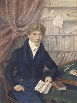 Bookshelves Gallery: Rev. George Heaton, M.A. 1824-1825. Creator: Edward Heaton