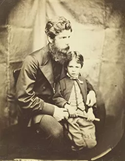Clergy Gallery: Rev. James Langton Clark and son Charles (Robin), 1864. Creator: Lewis Carroll