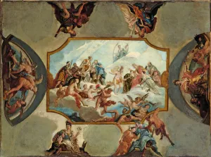 Reverence to Johann Wilhelm, Elector Palatine. Design for a Ceiling Painting for Bensberg Reverence to Johann Wilhelm, Elector Palatine. Design for a Ceiling Painting for Bensberg