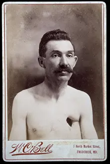 Bizarre Prints: Reverend Eavens, a man with a hole in his chest, between 1800 and 1899. Creator: WC Bell