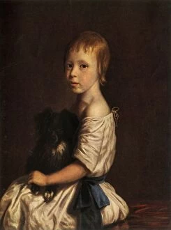Edward Gordon Wenham Gallery: The Reverend George Scobell, D.D. as a Child, Holding His Dog Fop, c1780, (1934)