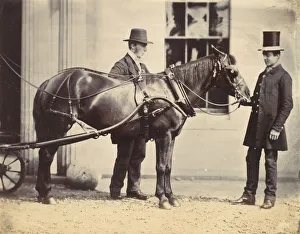 Reverend L. C. Cure and His Pony, 1859. Creator: Alfred Capel-Cure
