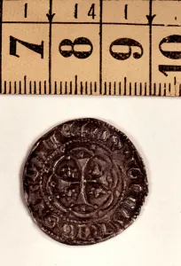 Reverse of an Alfonsin in silver, reign of Peter III the Cerimonious. Mint: Sardinia