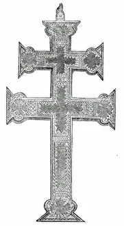 Reverse of an Ancient Cross found at Cork, 1850. Creator: Unknown