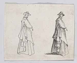 Callot Jacques Prints: Reverse Copy of La Dame au Vêtement Ample (The Woman with the Ample Clothing)