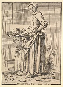 Jacques Philippe Prints: Reverse copy of Noisettes (Nutcrackers), from Les Cris de Paris (The Cries of Paris)