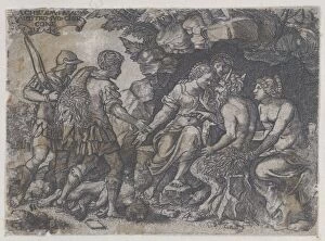 Centaur Gallery: Reverse Copy of Thetis and Chiron, 1546. Creator: Unknown