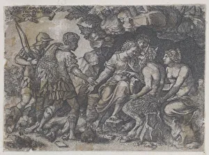 Centaur Gallery: Reverse Copy of Thetis and Chiron, 1546. Creator: Unknown