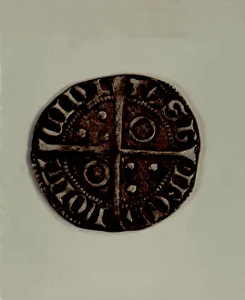 Mint Prints: Reverse of a Cruzado in silver, reign of Peter III the ceremonious. Mint: Zaragoza
