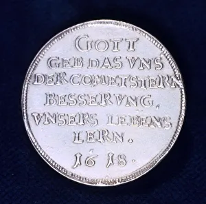 Galilei Prints: Reverse of a medal commemorating the brilliant comet of November 1618
