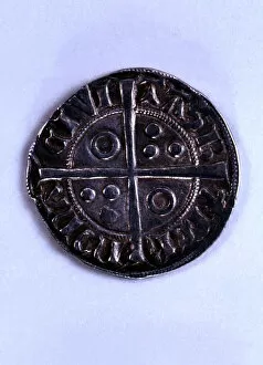Reverse of a one-cruzado coin in silver, from the reign of Peter III, The Ceremonious