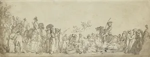 Brush Drawing Prints: A Review In Hyde Park, c1800. Creator: Thomas Rowlandson