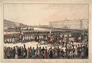 City Of St Petersburg Gallery: A Review of the Russian Infantry on the Palace Square in St Petersburg, 1809-1813