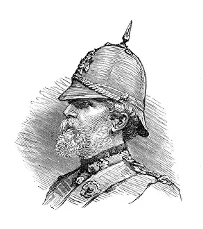 Review of Scottish Volunteers: Lieut.-Col. Sir G. H. Scott Douglas, Commanding Border Rifles, 1881. Creator: Unknown