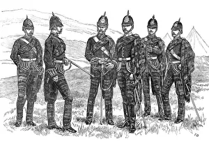 Casque Prints: Review of the Scottish Volunteers: officers of the 1st Aberdeenshire Rifle Volunteers