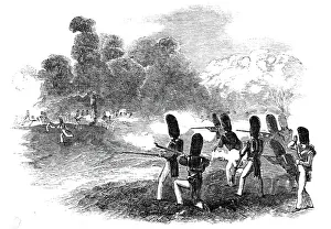 Hyde Park Gallery: The Review - a skirmishing party, 1845. Creator: Unknown