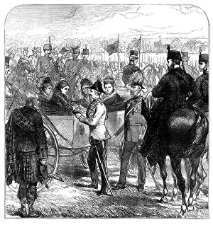 Viscount Prints: Review at Windsor: the Queen presenting the Cross of