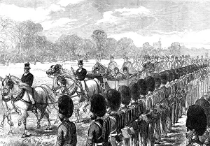 First Asante Expedition Prints: Review at Windsor of troops from the Ashantee War: the Queen passing along the line